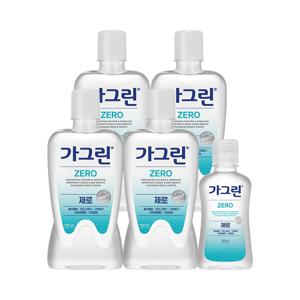 동아제약 가그린 제로 750ml 4개+100ml 1개 구강청결제 가글