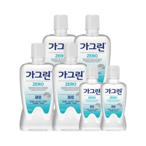 동아제약 가그린 제로 750ml 4개+250ml 2개 구강청결제 가글