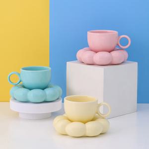 [리퍼] 구름 받침 찻잔 세트(3color) 귀여운 컵 홈카페