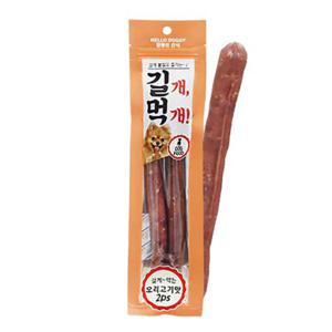 헬로도기 강아지트릿 강아지져키 육포 간식 길개먹개 오리고기 2개입