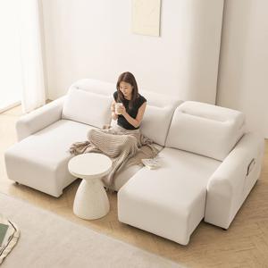 쿠폰가 887,000원 RF 스마트 슬릭 모션 리클라이너 슬라이드 무빙 4인 패브릭 소파