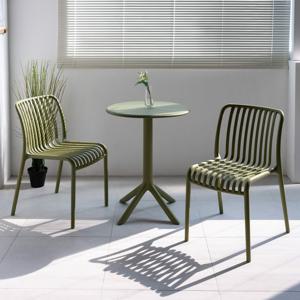 헬리콥 2인 세트 플라스틱 원형 야외 카페 인테리어 디자인 마당 테라스테이블(의자2)