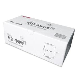 생활을그리다 다용도 투명 지퍼백 대형 120개입