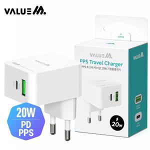 스퀘어 20W PD C타입 USB 분리형 2포트 초고속 충전기 갤럭시 아이폰