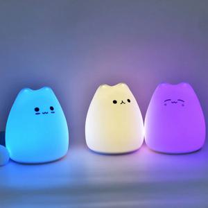 LED 실리콘 고양이 수면등 무드등