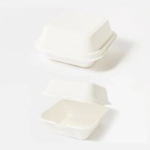 생분해 되는 배달 포장 일회용접시 펄프 용기 화이트 450mL 50개