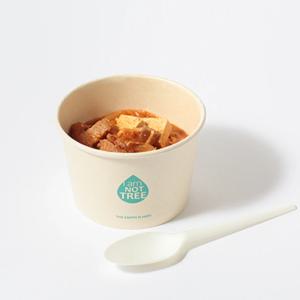 생분해되는 일회용 사탕수수 종이 용기 16온스 485ml 국 찌개 포장 배달 100개