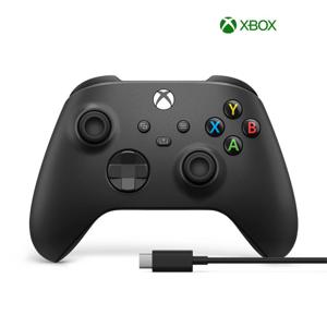 Xbox 무선 컨트롤러 카본블랙 게임패드 + USB-C 케이블