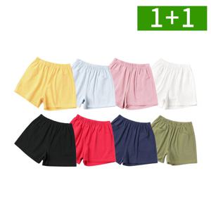1+1 린넨 3부 와이드 반바지 여름 여성 면 밴딩 숏팬츠
