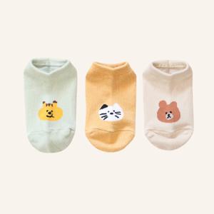 여름 발목 아동 주니어 동물 양말 포켓프렌즈 3종 세트