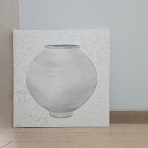 달항아리ver.1 복들어오는 그림 캔버스 주문제작 벽인테리어 집들이 유니크 백드롭페인팅