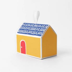 파란지붕 하우스 박스 일러스트 집 모양 구디백 선물상자 5개 1set