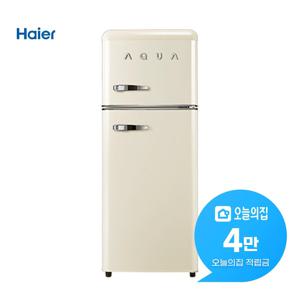 [렌탈] 아쿠아 레트로 2도어 냉장고 115L (크림 아이보리) ART118MDI