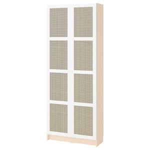 빌리+회가달 책장+도어 6단 80x30x202cm 자작나무효과