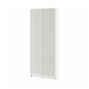 빌리+회그보 책장+유리도어 수납장 6단 80x202cm 화이트