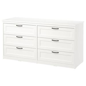 송에산드 6칸 서랍장 161x81cm 화이트