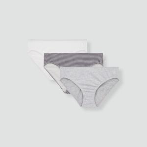 여 코튼 클로버 힙허거 팬티 3P (4 colors)