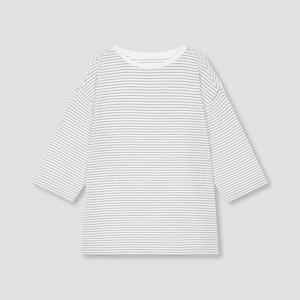 여 레이온 스트레치 5부 라운지 티셔츠_스트라이프