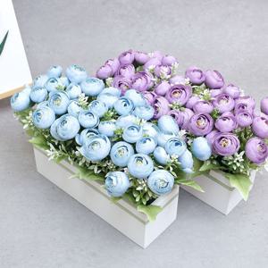 미니 라넌큘러스 조화 울타리 화분 조화꽃 센터피스 인테리어 장식 소품