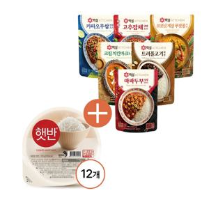 백설 덮밥 소스*6종+햇반 210g x12개