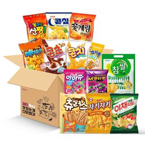 봉지과자 까까파티 세트(13p) / 참쌀 신짱 죠리퐁 츄러스 콘칩