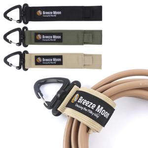 360도 회전 캠핑 스트랩  비너 벨크로 고정 수납 고리 걸이