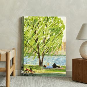 일러스트 그림 접이식 아레아레아 작가 일상 풍경 액자테이블 거실 밥상 공부상 원룸