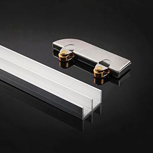 슬라이딩 미닫이문 레일 유리진열장 프레임 상하부 레일2개+호차4개 세트 1.6m x 8mm