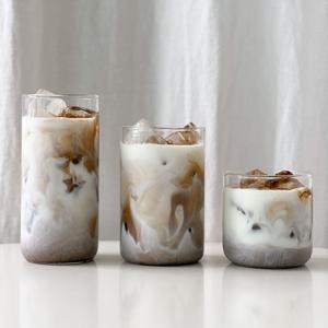 홈카페 일자 아이스아메리카노잔 내열 유리컵 500ml