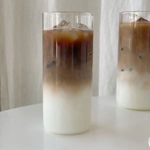 길쭉 일자 아이스아메리카노 내열 유리컵 500ml