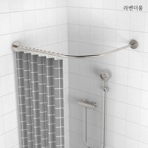 무타공 코너 커튼봉 ㄱ자 곡선 샤워커튼봉