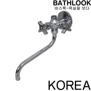 2구핸들 다용도꼭지KS국산_비데밸브 세면대 양변기 두갈래 양갈래 수도 수전 연결 세탁기욕실