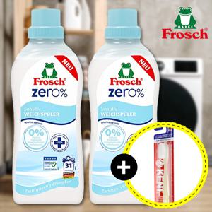 제로 섬유유연제 750ml x 2개 무향 구김방지 정전기 섬유보호 켄트칫솔증정