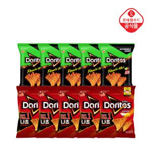 도리토스 플레이밍핫 사우어칠리라임맛 70gx5봉+도리토스 나쵸치즈맛 84gx5봉