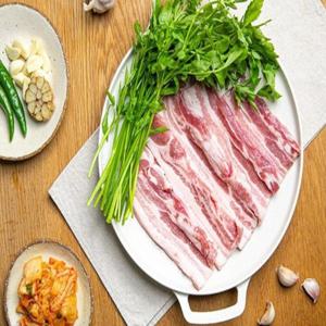 청도 미나리 삼겹살 세트(한돈 + 청도 미나리 한 단 + 쌈 채소)