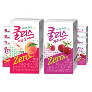 쿨피스 복숭아 140mlx12개 + 자두 140mlx12개 외 2종 음료 음료수
