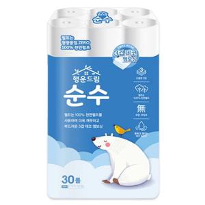 행운드림 순수 3겹 18m 30롤x1팩