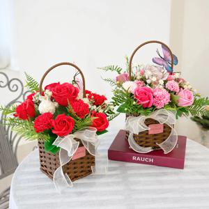 가정의달 어버이날 선물 비누꽃 그라시아스 카네이션 바구니_2colors