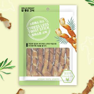 헬로도기 강아지져키 강아지스틱 트위스트 닭고기 간식 8p