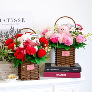 기념일 어버이날 선물 비누 꽃 장미 도로시베어 카네이션 바구니