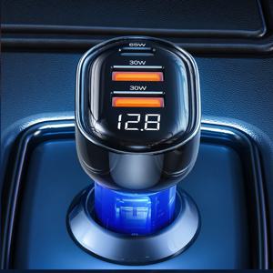 125W PD 3포트 디스플레이 초고속 차량용 충전기 시거잭