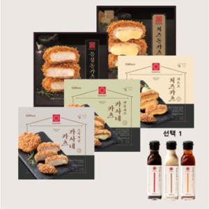 돈카츠 샘플러(등심1,치즈1,오리지널카사네1,마늘치즈1,콰트로치즈1)+소스 3종 중 택 1