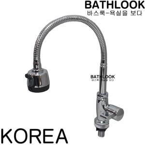 세로형 단수꼭지KS국산_자바라 코브라 주방 세탁실 탕비실 싱크씽크 수전 수도 원홀 냉수교체