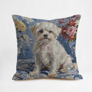 동물 강아지 dog 북유럽 대 쿠션커버 60x60 린넨 10color