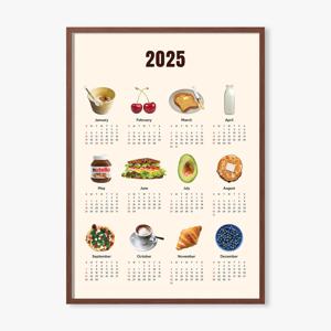 인테리어포스터 2025 한장달력 브런치 주방 Brunch Calendar