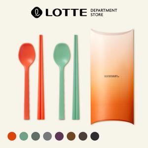 실리콘 안심 수저 2인 명품 선물 세트 8color
