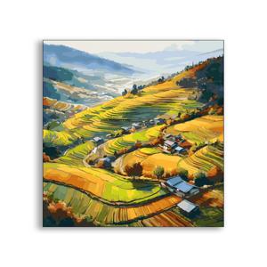 [해외] 대형 쉬운그림 그리기 DIY 명화 유화 아크릴화 그림 들판 풍경화 복도그림 100