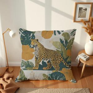 치타 고릴라 곰 앵무새 인테리어 쿠션커버 40x40 린넨 10color