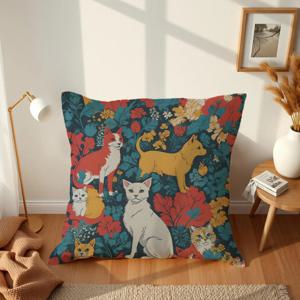 동물 강아지 dog 인테리어 쿠션커버 40x40 린넨 10color