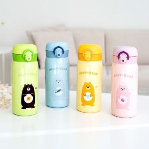 스테인레스 원터치 보온보냉병 350ml 4가지색상 진공 단열 자동열림방지 보온병 보냉병
